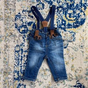Baby BGosh newborn jeans with suspenders
